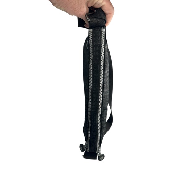 Kipling Cross Body Double Outside Zip Nylon Bag Black Boho Utility - Picture 6 of 7